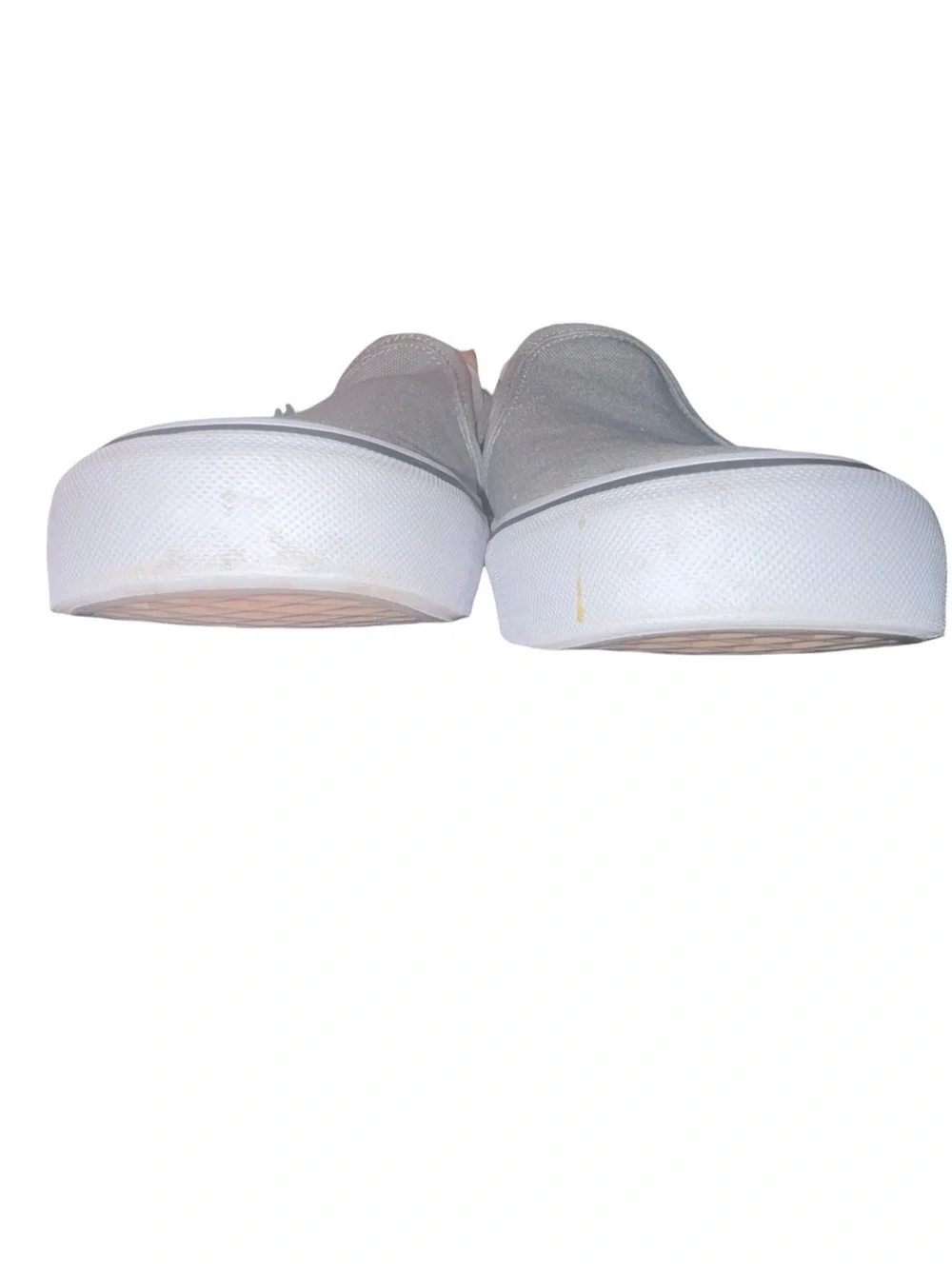Vans Classic Slip-On Gray Canvas Deluxe Comfort Men’s 8 Casual Skate Shoes